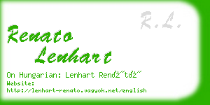 renato lenhart business card